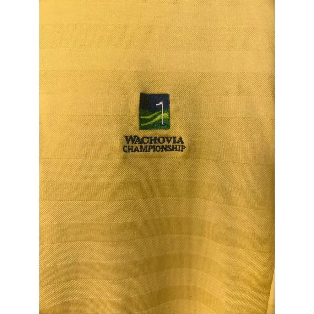 POLO GOLF RALPH LAUREN POLO SHIRT men’s size Large COTTON STRIPED Wachovia Champ